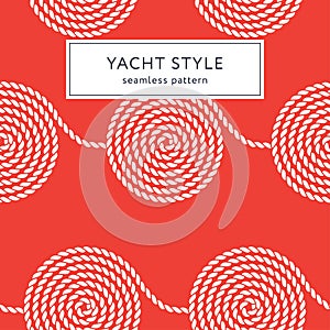 Rope spiral seamless pattern