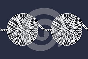Rope spiral seamless pattern