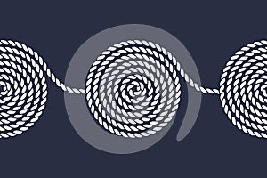 Rope spiral seamless pattern
