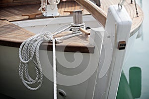 Rope on stern