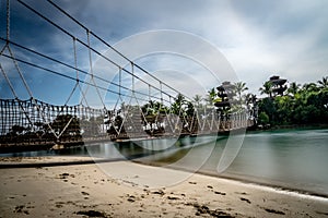 Rope Suspension Bridge Palawan Beach Sentosa Singapore