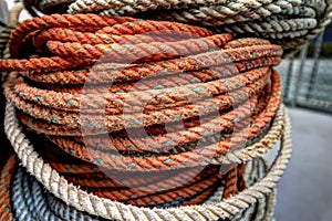 Rope and Tackle Aboard an Alaskan Crab Boat