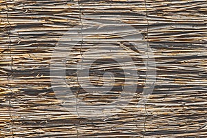 Rope texture with wooden frame for text and design surface bamboo rattan background