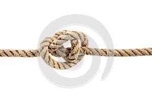 Rope with tied knot