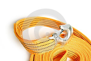 Rope tow rope for cars on a white background