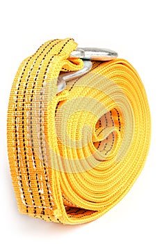 Rope tow rope for cars on a white background