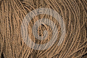 Rope twine from hemp fiber