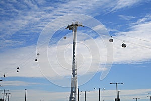 Rope way in London, UK, named Emirates Airline