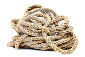 Rope on white background isolated