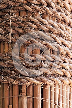 Rope wrapped around the pole