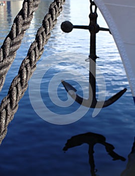 Ropes and boat anchor