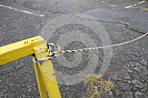 Ropes and chains and old metal rods