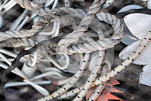 Ropes and cords closeup