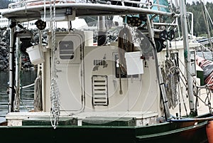 Ropes Hanging On A Commercial Fishing Boat In Haines