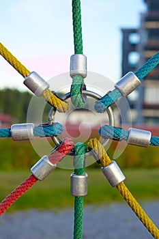 Ropes on play equipment photo