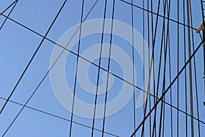 Ropes and Rigging on a Boat Mast photo