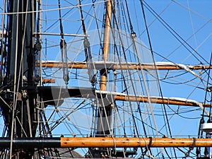 Ropes and rigging on tallship