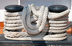 Ropes on a sailboat