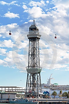 Ropeway in Barcelona, Spain