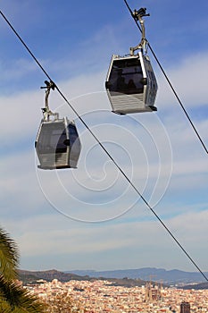 Ropeway in Barcelona, Spain