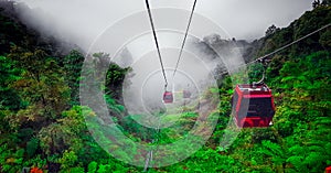 The ropeway cable car at Genting highlands, Malaysia