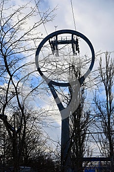 A ropeway in Moscow, VDNKH park
