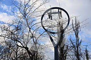 A ropeway in Moscow, VDNKH park