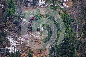 Ropeway in a mountain of manali