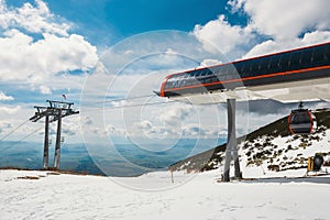 Ropeway from Tatranska lomnica to Skalnate pleso, Slovakia