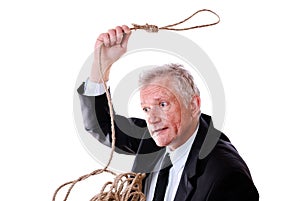 Roping businessman