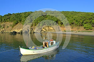 Ropotamo river outfall boat