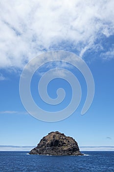 Roque de Garachico,small and solitary islet, natural protected area in the north of Tenerife island, Canary Islands, Spain