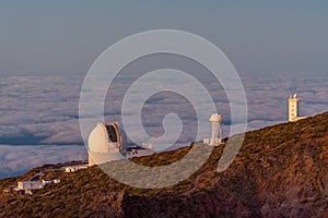 Roque de los Muchachos Observatory at La Palma, Canary Islands, Spain