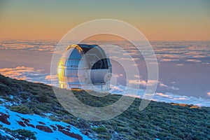 Roque de los Muchachos Observatory at La Palma, Canary Islands, Spain