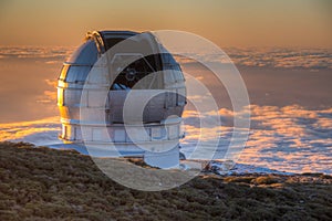 Roque de los Muchachos Observatory at La Palma, Canary Islands, Spain