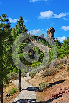 Roque Nublo monolith in Gran Canaria, Spain