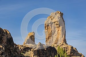 Roque Nublo sacred mountain at Roque Nublo Rural Park, Gran Canary, Canary Islands, Spain