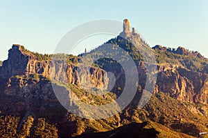 Roque Nublo at sunset