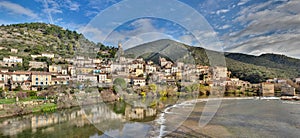 Roquebrun in the Herault department in Occitania - France