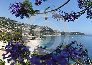 Roquebrune-Cap-Martin, Provence-Alpes-Cote d`Azur, France. Cote d`Azur of French Riviera