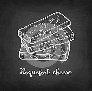 Roquefort cheese chalk sketch.