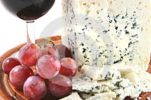Roquefort cheese with grapes
