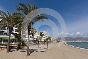 Roquetas de Mar Spain beach Almeria Spain Playa La Romanilla photo