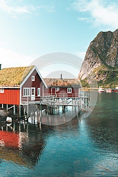 Rorbu houses in Reinebringen, Norway