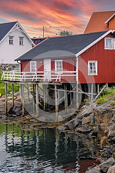 Rorbuer in Henningsvaer, Lofoten Island