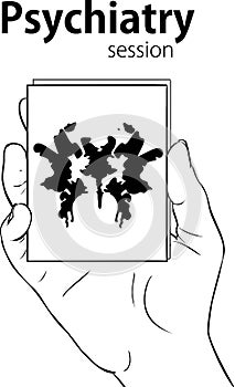 Rorschach inkblot test random vector image photo