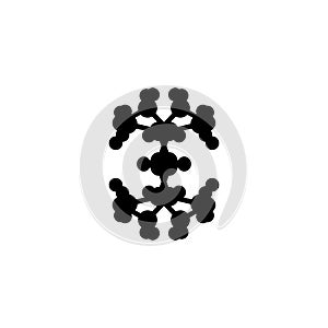 Rorschach test icon. Simple style Rorschach test background symbol. brand logo design element. Rorschach test t-shirt printing.