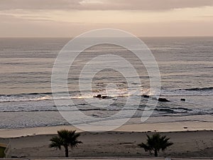 Rosarito mexico Beach at sunrise photo