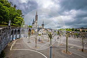 Rosary Basilica And Square - Lourdes, France, Europe