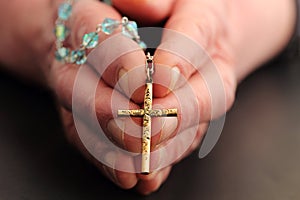 Rosary beads and cross